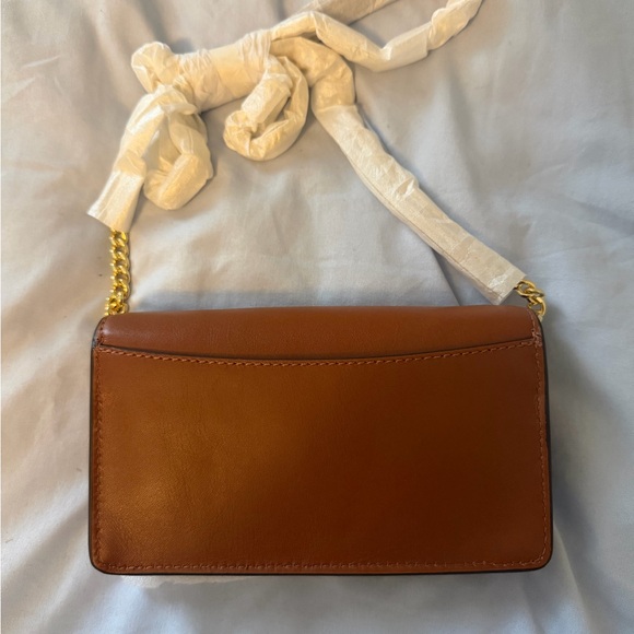 Lauren Ralph Lauren Tan Leather Crossbody Bag - Picture 3 of 5